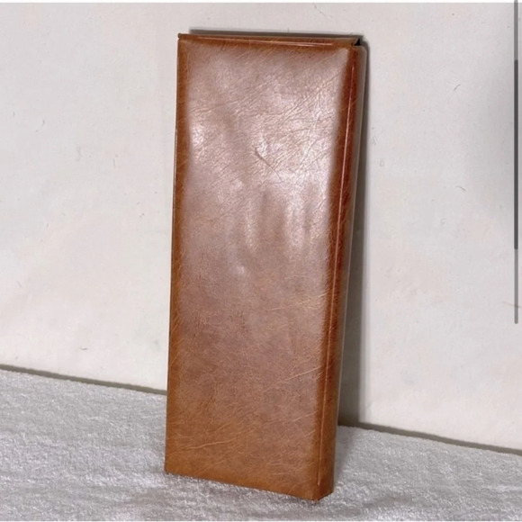 Vintage Brown Faux Leather Knitting  Needles Case With Knitting Needles - Picture 3 of 14